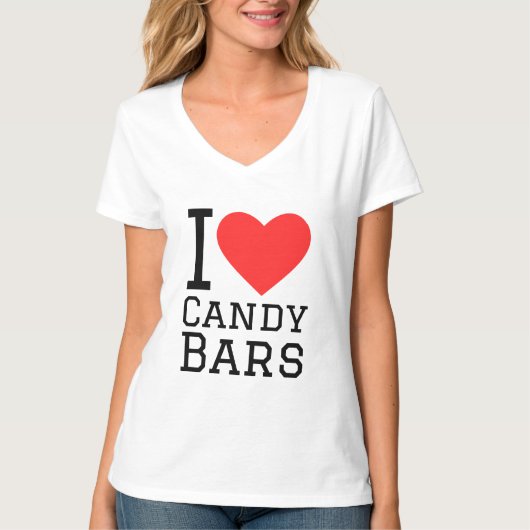 Candy-Striche-Muster T-Shirt (Vorderseite)