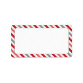 Candy Stripe Adressaufkleber (Vorne)