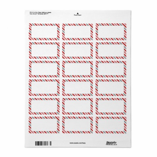 Candy Stripe Adressaufkleber (Vorne)