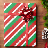Candy Stripe Christmas Red Green Geschenkpapier