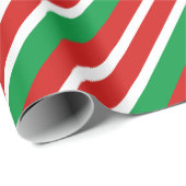 Candy Stripe Christmas Red Green Geschenkpapier (Rolleneckpunkt)