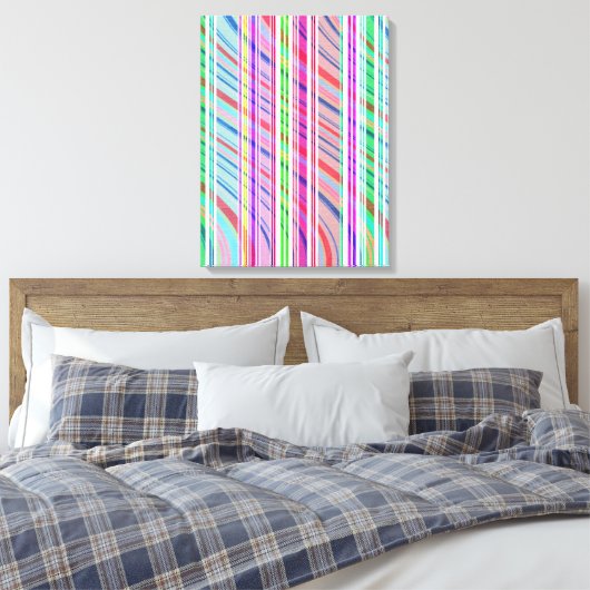Candy Stripe Leinwanddruck (Insitu (Schlafzimmer))