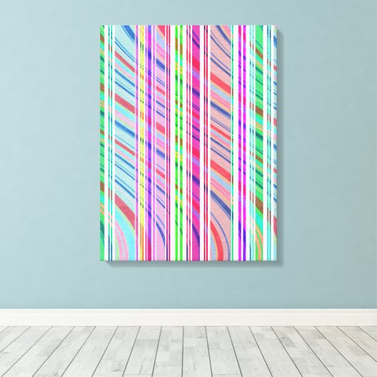 Candy Stripe Leinwanddruck (Insitu (Holzboden))