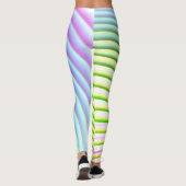 Candy Stripe Pastel Rainbow Happy Color Leggings (Rückseite)
