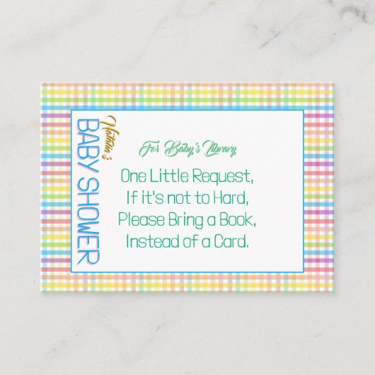 Candy Stripe Pink Colorful Rainbow Baby Shower Begleitkarte (Vorderseite)