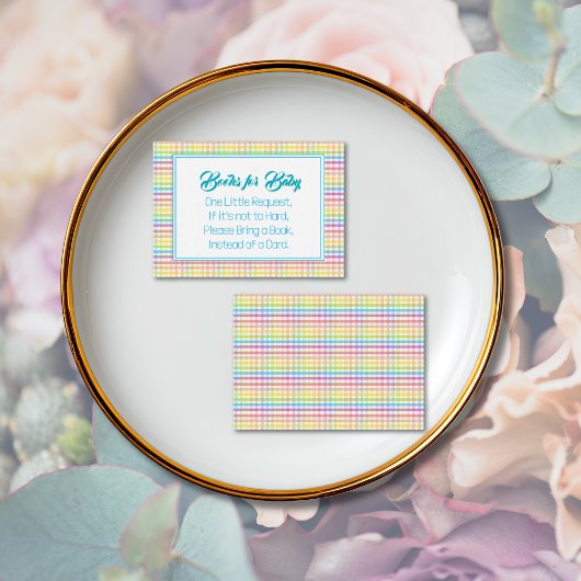 Candy Stripe Pink Colorful Rainbow Baby Shower Begleitkarte