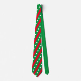 Candy Stripe & Polka Dot Neck Tie (grün & rot) Krawatte