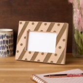 Candy Stripe & Polka Dot Picture Frame Pink & Blue Geätzte Rahmen (Links)