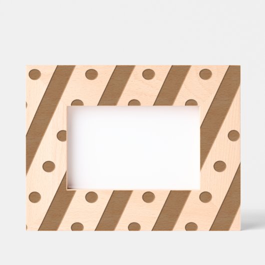 Candy Stripe & Polka Dot Picture Frame Pink & Blue Geätzte Rahmen (Vorderseite)