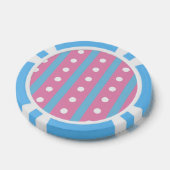 Candy Stripe & Polka Dot Poker Chips (rosa & blau) (Einzeln)