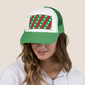 Candy Stripe & Polka Dot Trucker Hat (grün & rot) Truckerkappe (Beispiel)