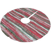 Candy Stripe Polyester Weihnachtsbaumdecke (Schrägansicht)