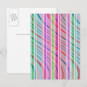 Candy Stripe Postkarte (Vorne/Hinten)
