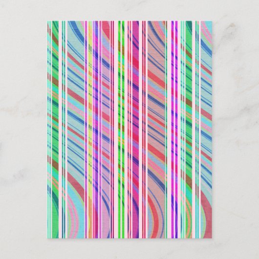 Candy Stripe Postkarte (Vorderseite)