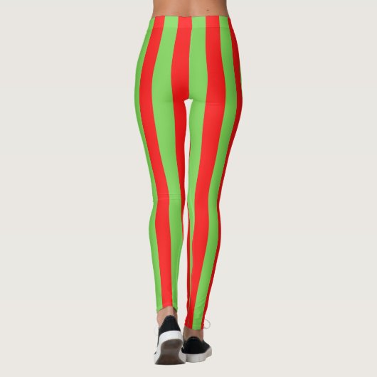 Candy Stripe Red Green Leggings (Rückseite)