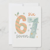 Candy Stripe & Snowflake 67 – Handmade Holiday Num Einladung (Vorderseite)