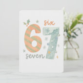 Candy Stripe & Snowflake 67 – Handmade Holiday Num Einladung (Stehend Vorderseite)