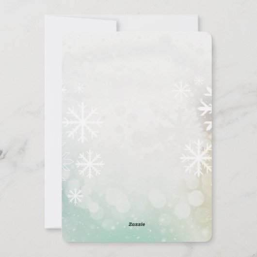 Candy Stripe & Snowflake 67 – Handmade Holiday Num Einladung (Rückseite)