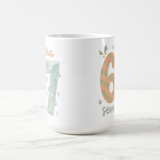 Candy Stripe & Snowflake 67 – Handmade Holiday Num Kaffeetasse (Mittel)