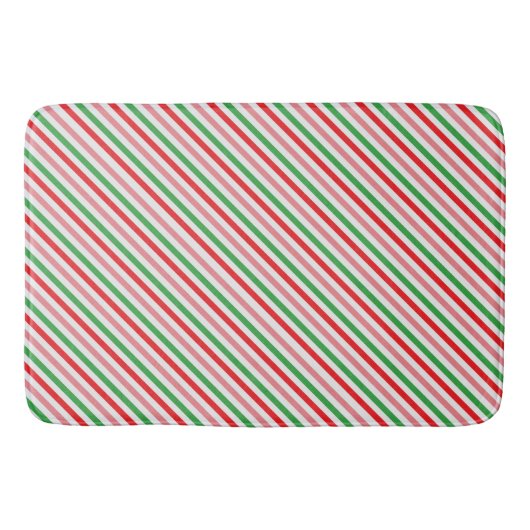 Candy Stripe Weihnachtsbad Tub Mat Badematte (Vorderseite)