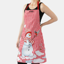 Candy Stripe Weihnachtsfeiertag Custom Geschenk Schürze