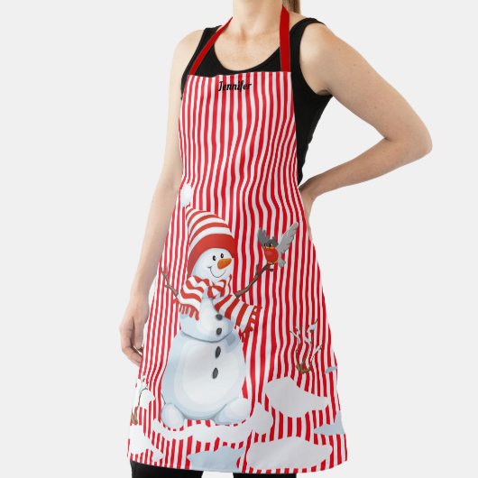 Candy Stripe Weihnachtsfeiertag Custom Geschenk Schürze (InSitu)