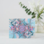 Candy Striped Bouquet Postkarte (Stehend Vorderseite)