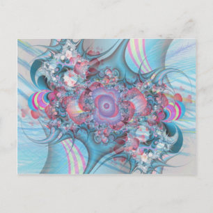 Candy Striped Bouquet Postkarte