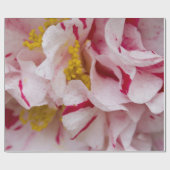 Candy Striped Camellia Wrapping Paper Geschenkpapier (Flach)