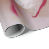 Candy Striped Camellia Wrapping Paper Geschenkpapier (Rolleneckpunkt)