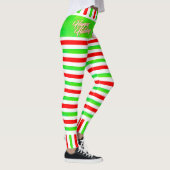 Candy Striped Elf Happy Festival mit Snowman Leggings (Rechts)