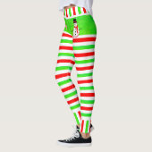 Candy Striped Elf Happy Festival mit Snowman Leggings (Links)