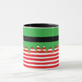 Candy Striped Elf Jingle! Niedlicher Urlaub Tasse (Zentrum)