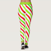 Candy Striped Happy and Festive mit Snowman Leggings (Rückseite)