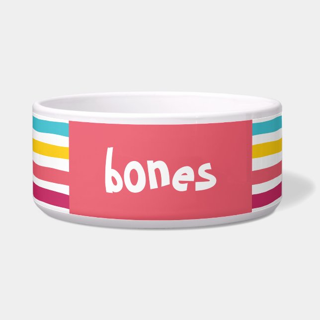 Candy Striped! Spaß farbenfrohe Pet Bowl Napf (Rechts)