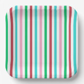 Candy Stripes Accent Plate Pappteller (Vorderseite)
