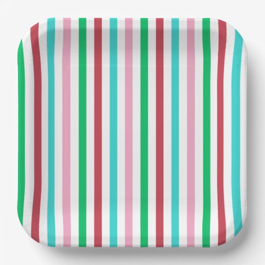 Candy Stripes Accent Plate Pappteller (Vorderseite)