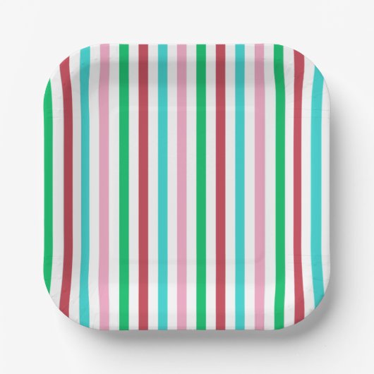 Candy Stripes Accent Plate Pappteller (Vorderseite)