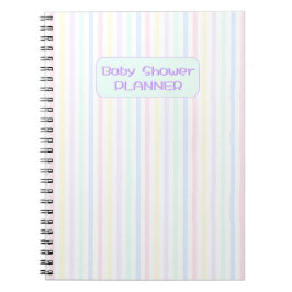 Candy Stripes Baby Shower Planner Spirale Notizblock