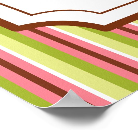 Candy Stripes Cupcake Kunstdruckerei Poster (Ecke)
