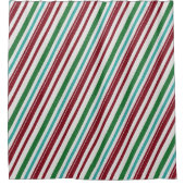 Candy Stripes Glitzer Duschvorhang (Vorderseite)