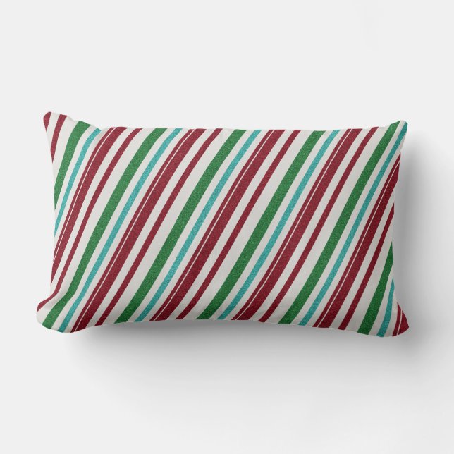 Candy Stripes Glitzer Lendenkissen (Vorderseite)