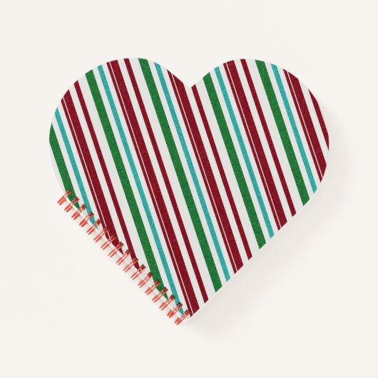 Candy Stripes Glitzer Notizblock (Vorderseite)