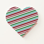 Candy Stripes Glitzer Notizblock (Rückseite)
