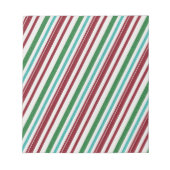 Candy Stripes Glitzer Notizblock (Vorderseite)