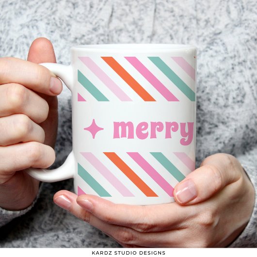 Candy Stripes Holiday Tasse