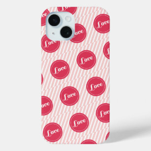 Candy Stripes Liebe Dots Muster Valentinstag Case-Mate iPhone Hülle