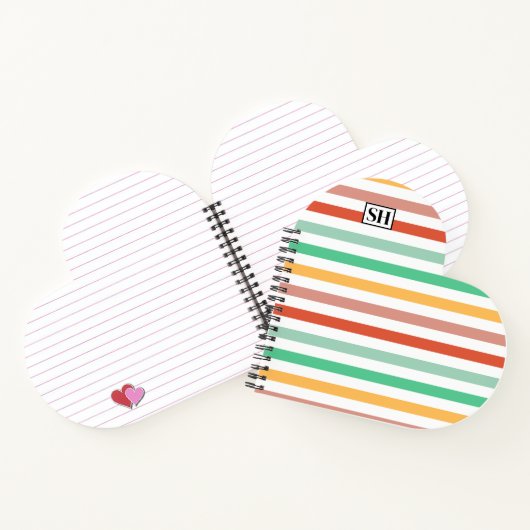 Candy Stripes Monogram Notizblock (Innenseite)