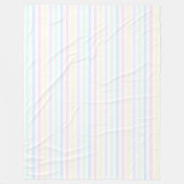 Candy Stripes Pastel Rainbow Colors Large Baby Fleecedecke (Vorderseite)