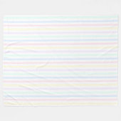 Candy Stripes Pastel Rainbow Colors Large Baby Fleecedecke (Vorderseite (Horizontal))
